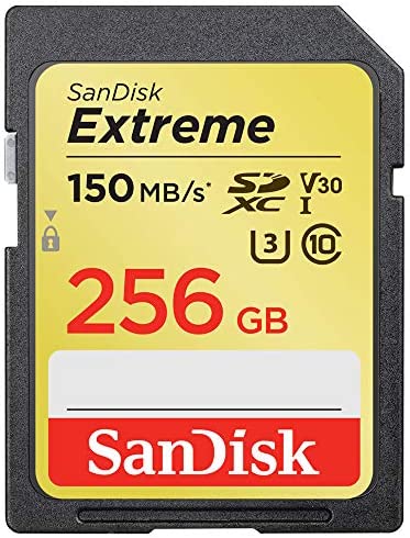SANDISK Extreme SDXC UHS-I Card 256GB 4K SDSDXV5-256G-GNCIN 