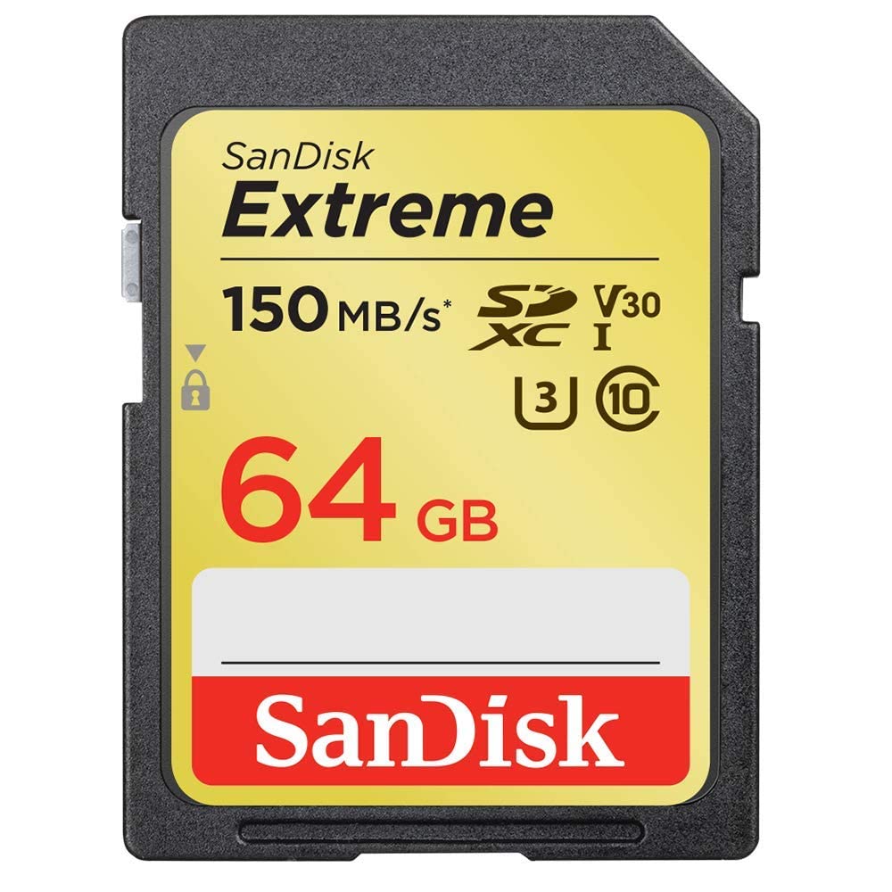 SANDISK Extreme SDXC UHS-I Card 64GB 4K SDSDXV6-064G-GNCIN