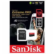 SANDISK Extreme PRO microSDXC card A2 128GB SDSQXCY-128G-GN6MA