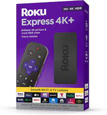 Roku Express 4K+ | Streaming Player HD/4K/HDR with Roku Voice Remote with TV Controls 3941R   