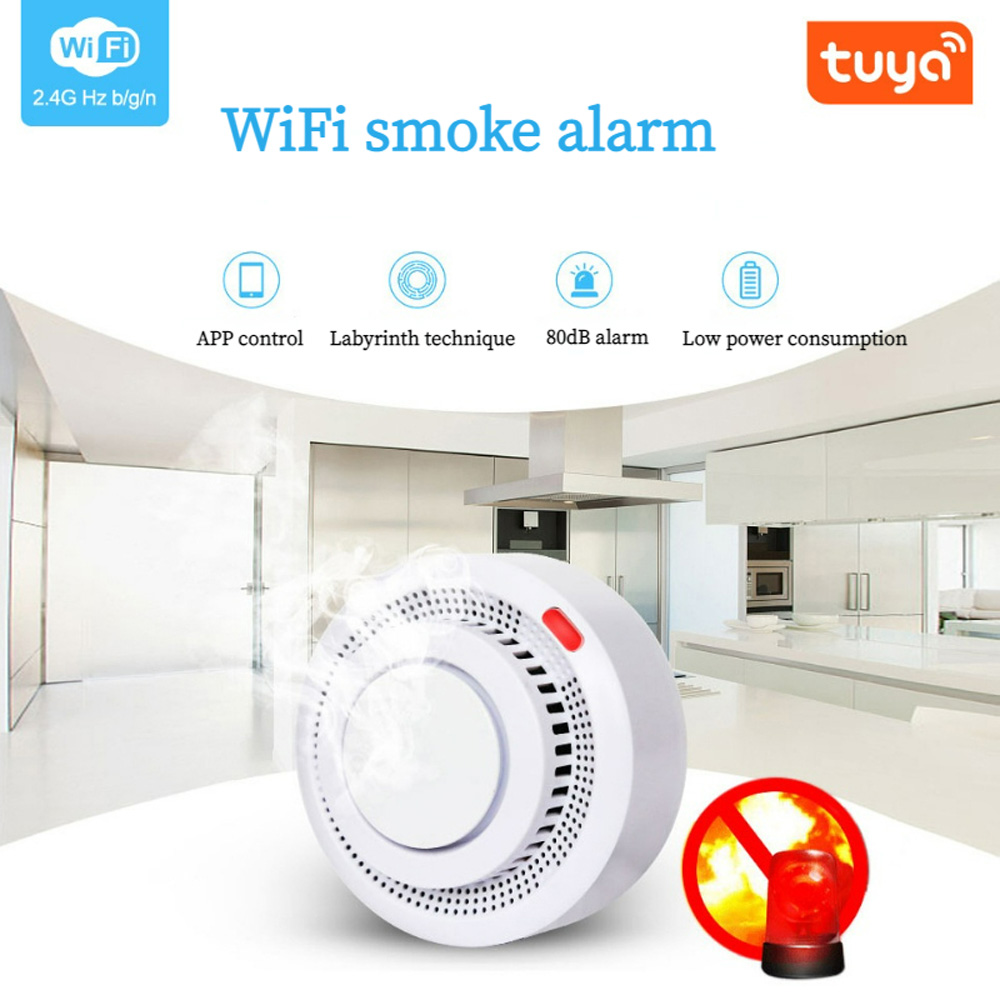 TUYA wifi smart Smoke fire detector & security alarm PST-YG400A