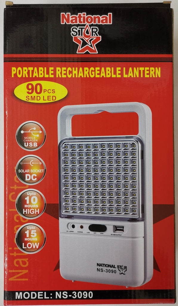 National star portable rechargeable 90pcs SMD LED NS-30390