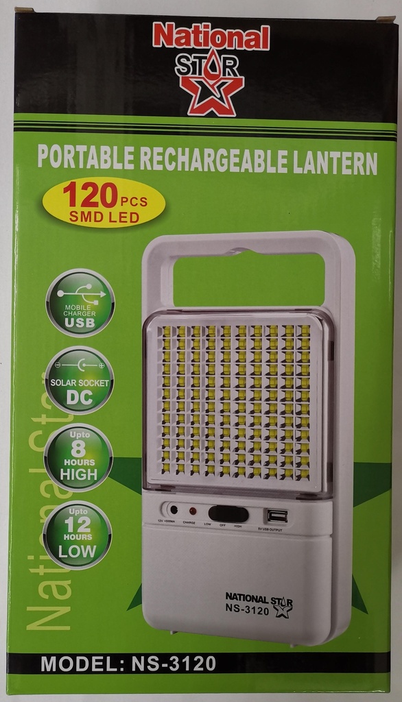 National star portable rechargeable 120pcs SMD LED NS-3120