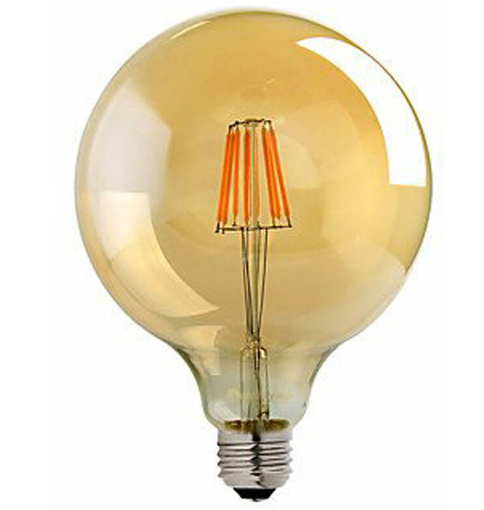 Classic LED Bulb Filament 8W 3000K G125 Amber