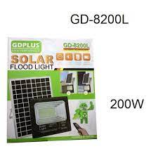 GD plus solar flood light GD-8200L + With Solar Panel 