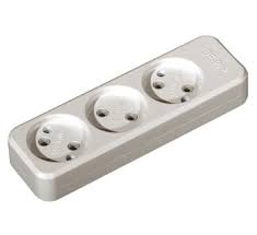 AY-KA 3 Gang Ungrounded Group Socket without cable 7731000 