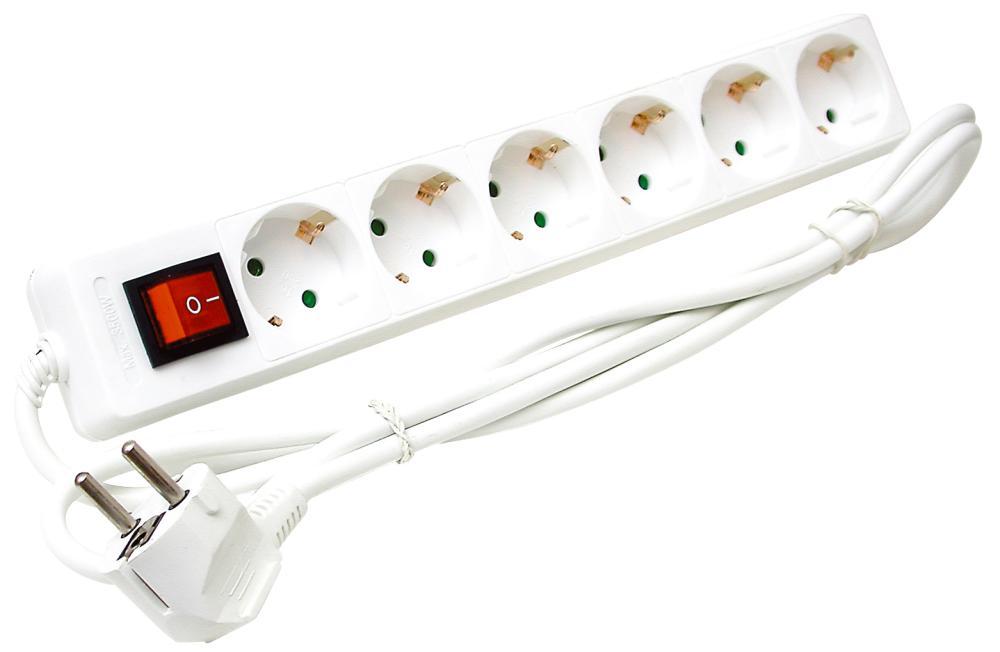  Makel power strip 6 ways with wire with on off