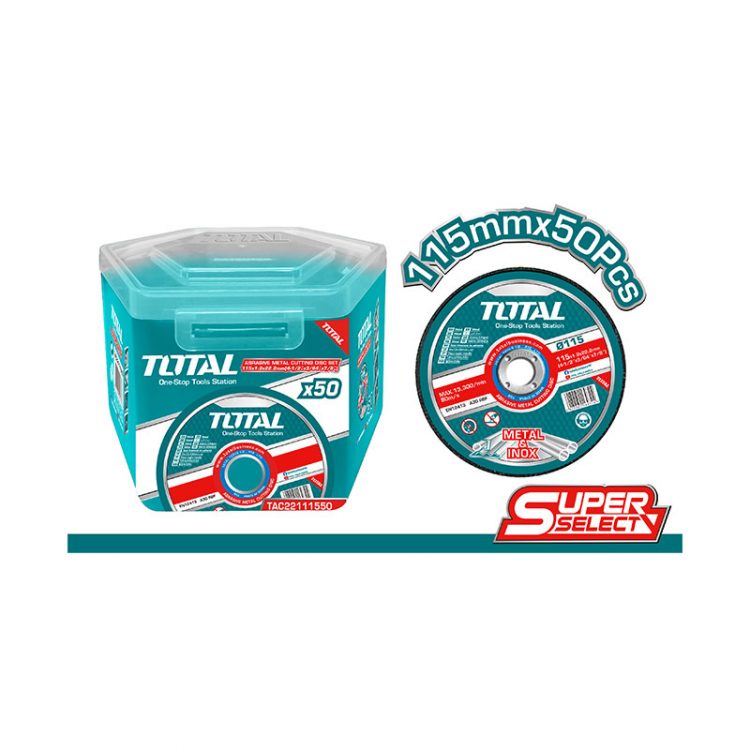TOTAL Cutting disc for metal and INOX 50PCS/BOX TAC22111550
