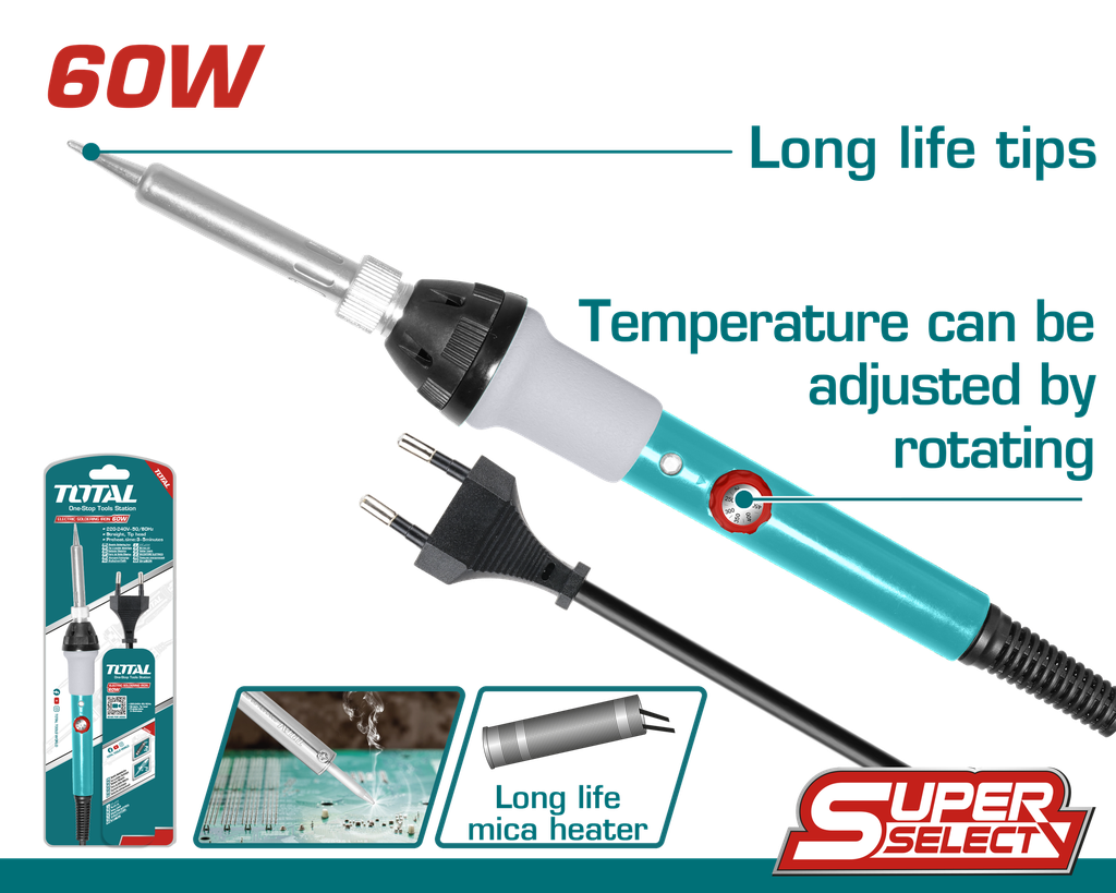 TOTAL TOOLS Electric soldering iron 60w TET160831 