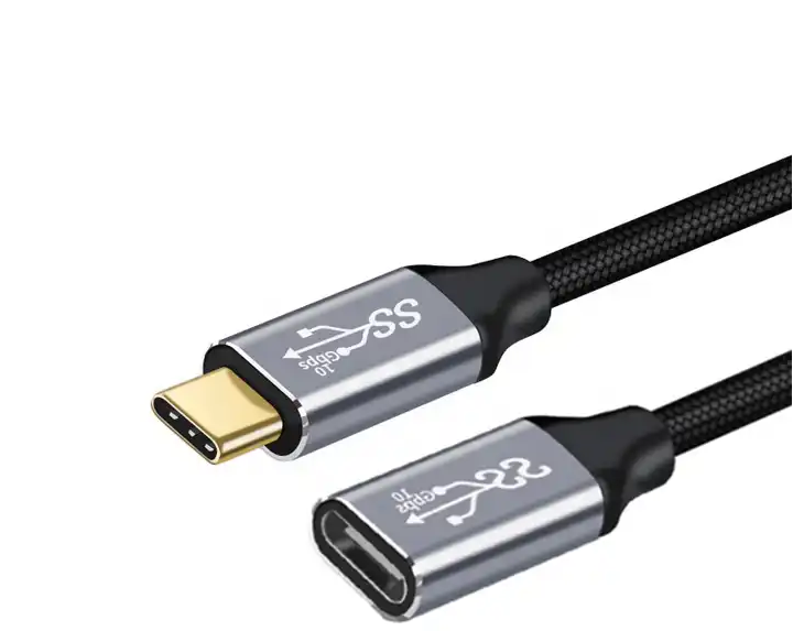 Type C Extension Cable 3.3ft (gen 2/10gbps), usb 3.1 Type C Male to Female Extension Cable 4k Video 1m 
