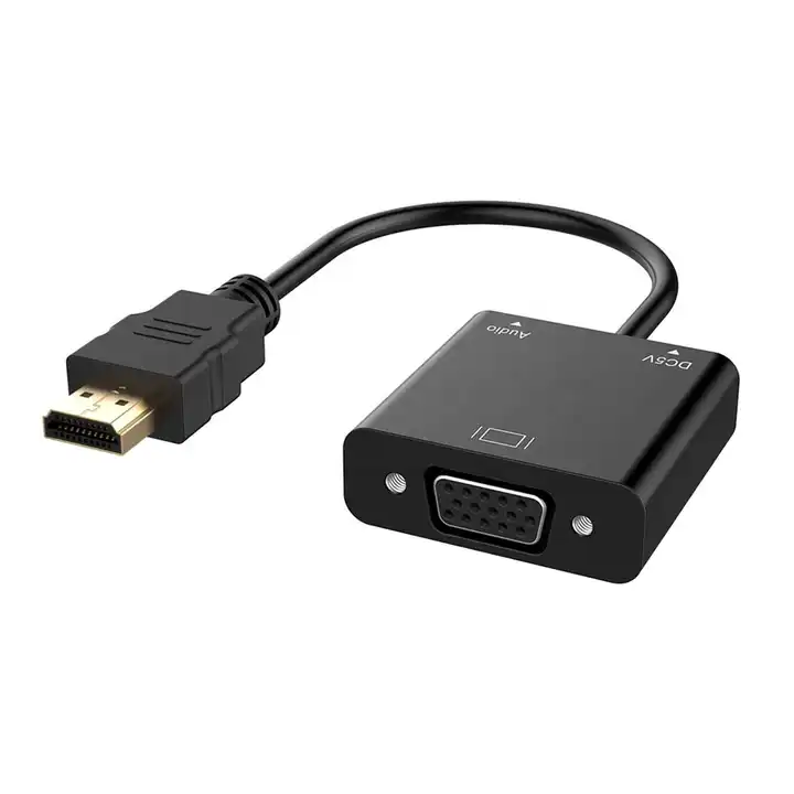 HDMI to VGA Adapter Converter with 3.5mm Audio for PC and Camera and XBOX and Monitor and Projector and HDTV 1080P 