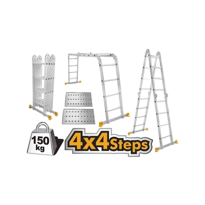 Ingco Multi-Purpose Aluminium Ladder 4x4 HLAD04441