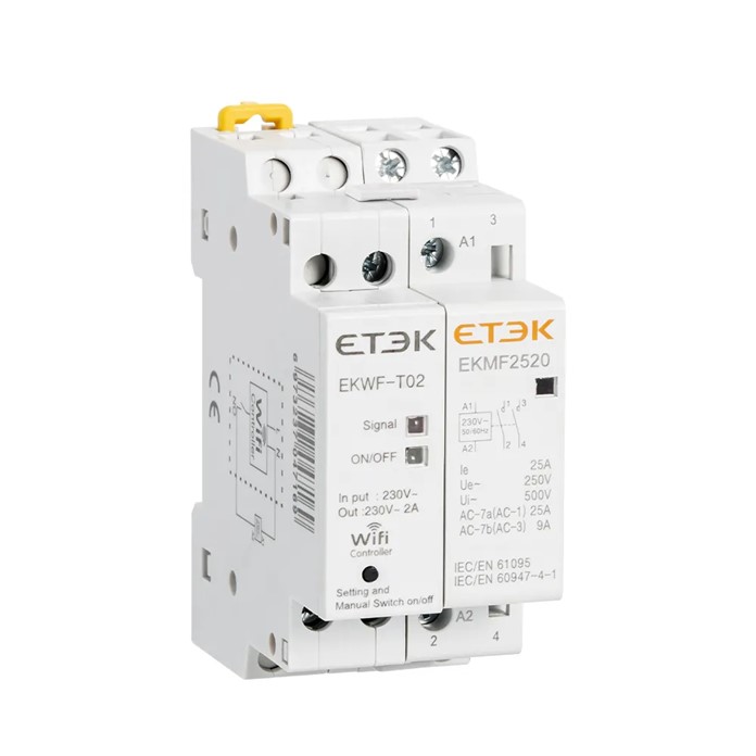 ETEK Tuya WIFI contactor AC 230v 2no EKWF-T02+EKMF6320 63A 25A