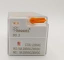 Hiquel 11 pin 220vac relay 3-z 10A w/test & led hiq-90.3 