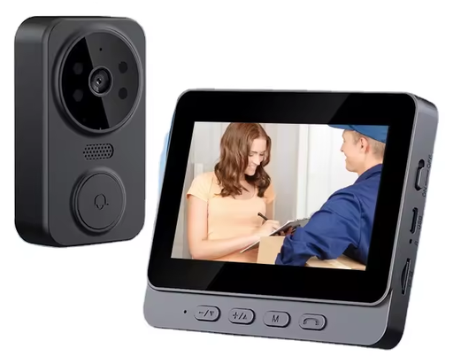 Video Doorbell, Night HD Camera, USB C 2.4GHz 2 Way Voice 1080P Wide Angle Lens Video Doorbell, for Home Office Apartment 