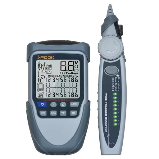i-POOK PK65C+ is a versatile 2-in-1 network cable tester and wire tracker