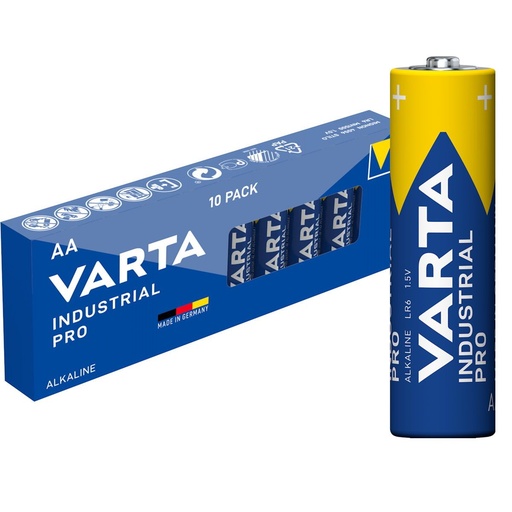 Varta Alkaline AA LR6 pro industrial Battery Pack of 10 