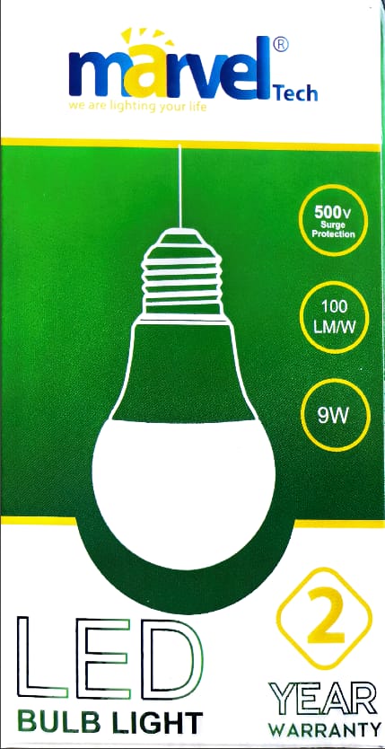 Marvel e27 Led bulb 9W day light 900 Lumen 8000k MS-22009 | My Website