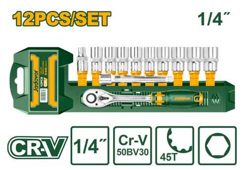 Jadever 12 Pcs 1/4" socket set JDST4212