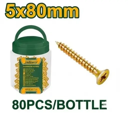 JADEVER chipboard screw 5*80mm 80pcs/bottle JDXS5T44