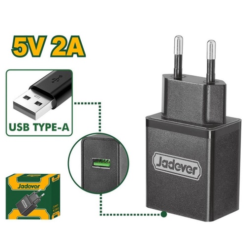 JADEVER CHARGER USB type-A 5V 2A JDFCT552