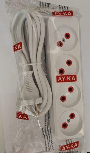 AY-KA 4 Gang 2M Cable Without Switch 79 410 02