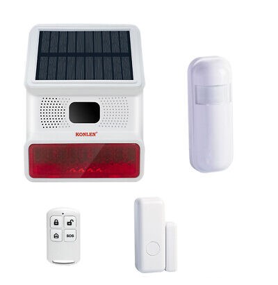 [SHT-1038] TUYA WiFi Smart Solar Alarm System with Siren  