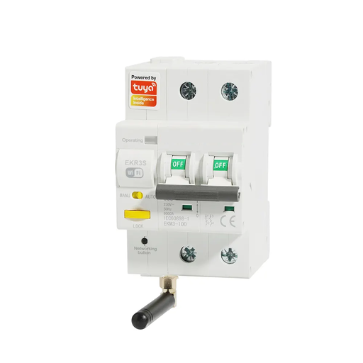 ETEK Tuya wifi circuit breaker 2P MCB EKR3-63-2C 63A with metering