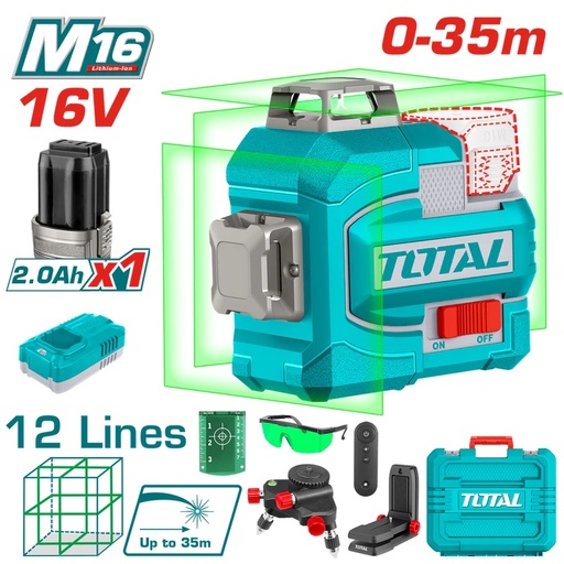 Total Cordless 3D laser level 16V TLL301201