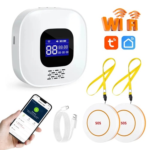 [SHT-1164] TUYA WiFi Smart Caregiver pager SOS alarm system