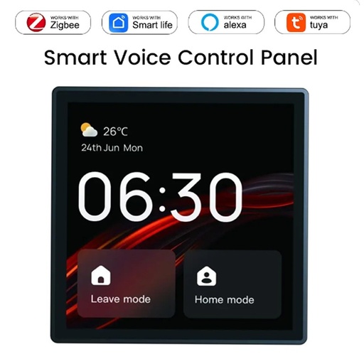 [SHT-1180] Tuya Wifi Smart Touch Screen 4" Control Panel with Voice Control Alexa Built-in ZigBee Gateway Built-in Alexa PST-CCP-TY-EU-LN