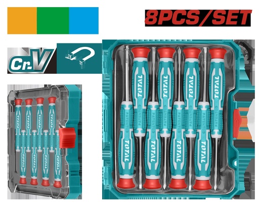 TOTAL 8Pcs precision screwdriver set THT250826