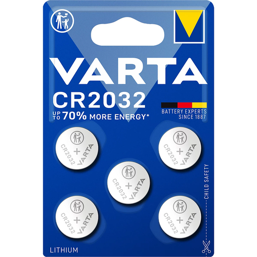 [Bat-1007] Varta Lithium 3V Battery CR2032 pack of 5