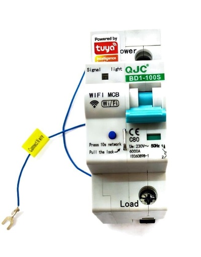 [SHT-1003] QJC TUYA WIFI MCB 1P BD1-100s 80A