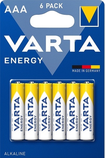 [Bat-1009] Varta Alkaline AAA Battery pack of 6