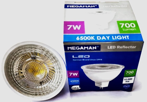 [7W 700Lumen Day Light LIG-1037 B-2-C] Megaman Led Reflactor 7W 700 Lumen Day Light