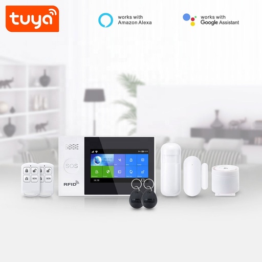 [SHT-1062] TUYA Wi-Fi Smart Full Touch Alarm System with GSM PST-WG107T
