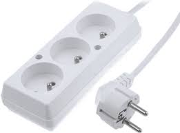 [3 ways with wire  ELE-1061 A-2-D] Craunot power strip 3 ways with wire