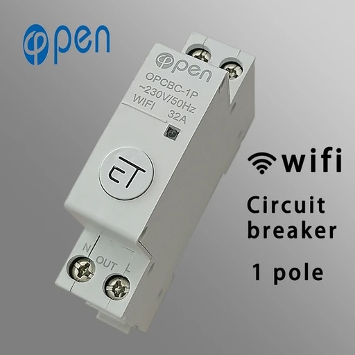 Tuya wifi Open smart circuit breaker OPCBC 1P 10A