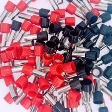 [red and black  2.5mm ELE-1190 V3] Cord End Terminal red and black 2.5mm pack