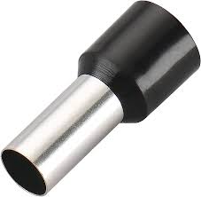 [black  6mm ELE-1192 V3] Cord End Terminal black 6mm  pack