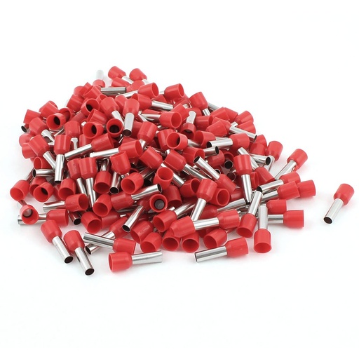 [red   6mm ELE-1193 V3] Cord End Terminal red 6mm pack