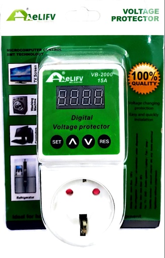 [ELE-1207] AELIFV Digital Voltage Protector for Refrigerators 15A VB-2000