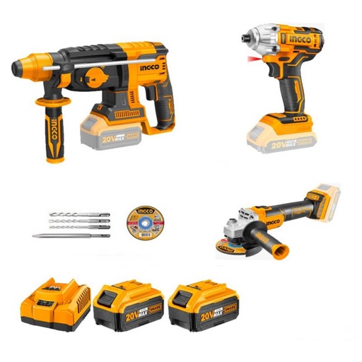 [W3] INGCO Lithium-Ion Cordless 3pcs Combo Kit COSLI230521