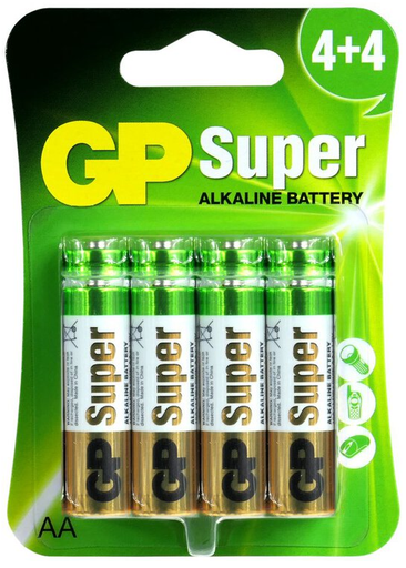 GP Super Alkaline AA pack of 8