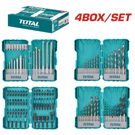 TOTAL 4 Accessories box DRILL BITS set TOS23077