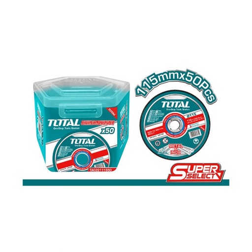 TOTAL Cutting disc for metal and INOX 50PCS/BOX TAC22111550