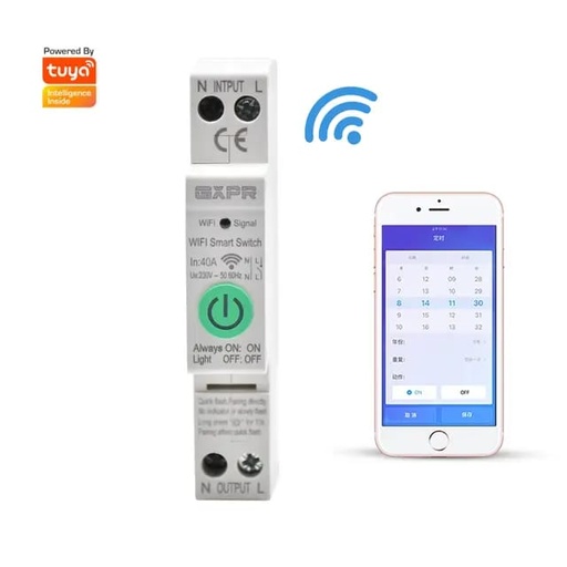 GXPR TUYA Smart Switch 1P+N 40A