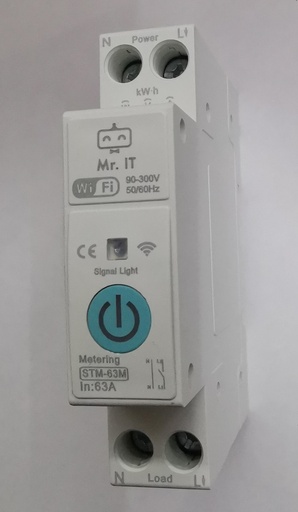 [SHT-1109] Tuya Smart Switch 63A 1P+N Energy Meter Kwh STM-63M