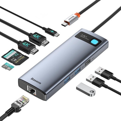 Baseus Joystar 9 in 1 USB-C Hub 4K@120Hz PD Port: 100W